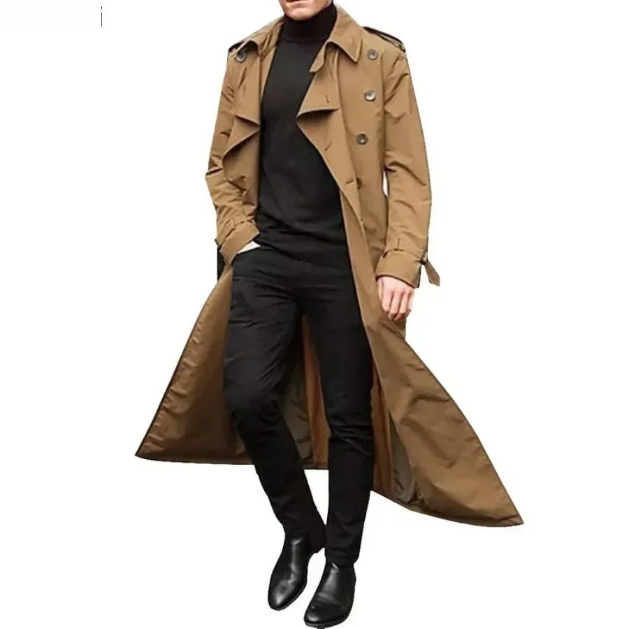 Men'S Fashion X - Erkek Uzun Trençkotlar Ceket Moda Zarif