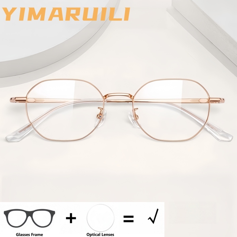 Mens Fashion Reading Glasses - YIMARUILI Retro Poligonal Erkek ve Kadın