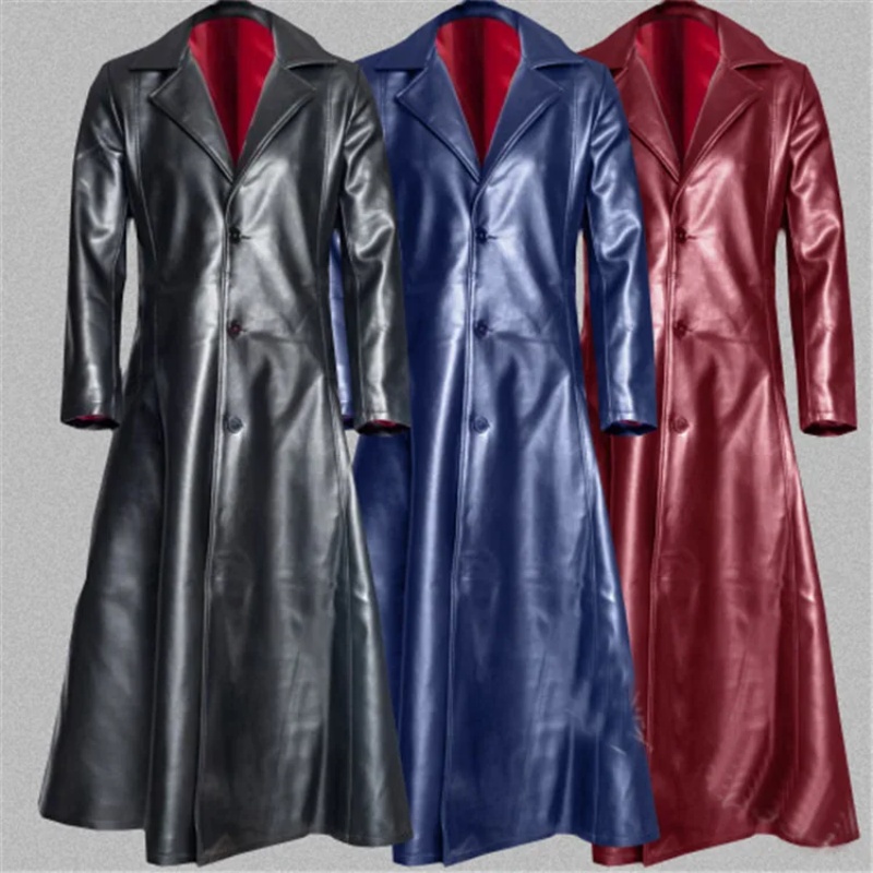 Men'S Fashion Leather Jacket - Wish En Çok Satan Uzun Dar