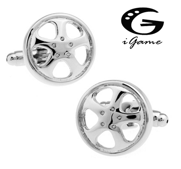 Men'S Fashion Hub - IGame roman kol düğmeleri gümüş renk