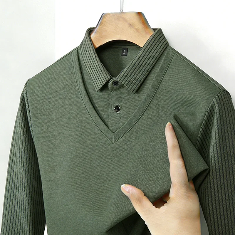 Men'S Fashion Essentials - Erkek Sahte İki Parçalı Gömlek Yaka