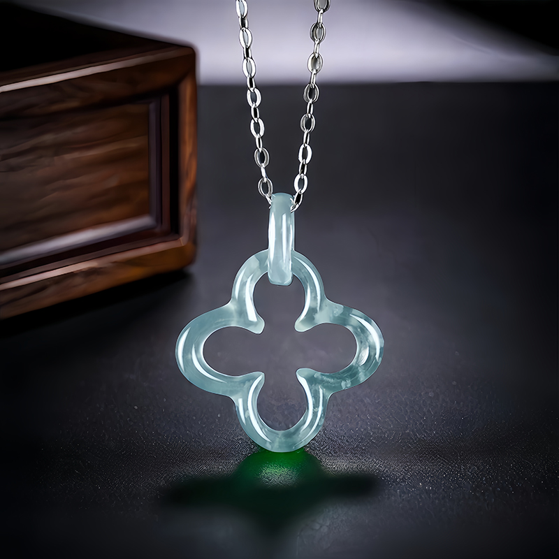 Men'S Fashion Jewelry - Mavi Myanmar Jadeite dört yaprak yonca