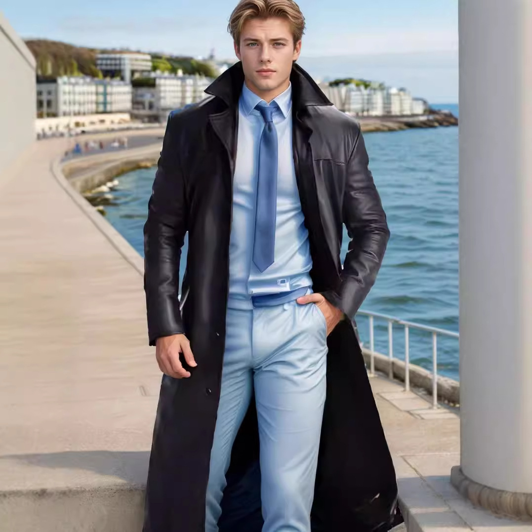Men'S Fashion X - Sonbahar erkek moda zarif katı Slim