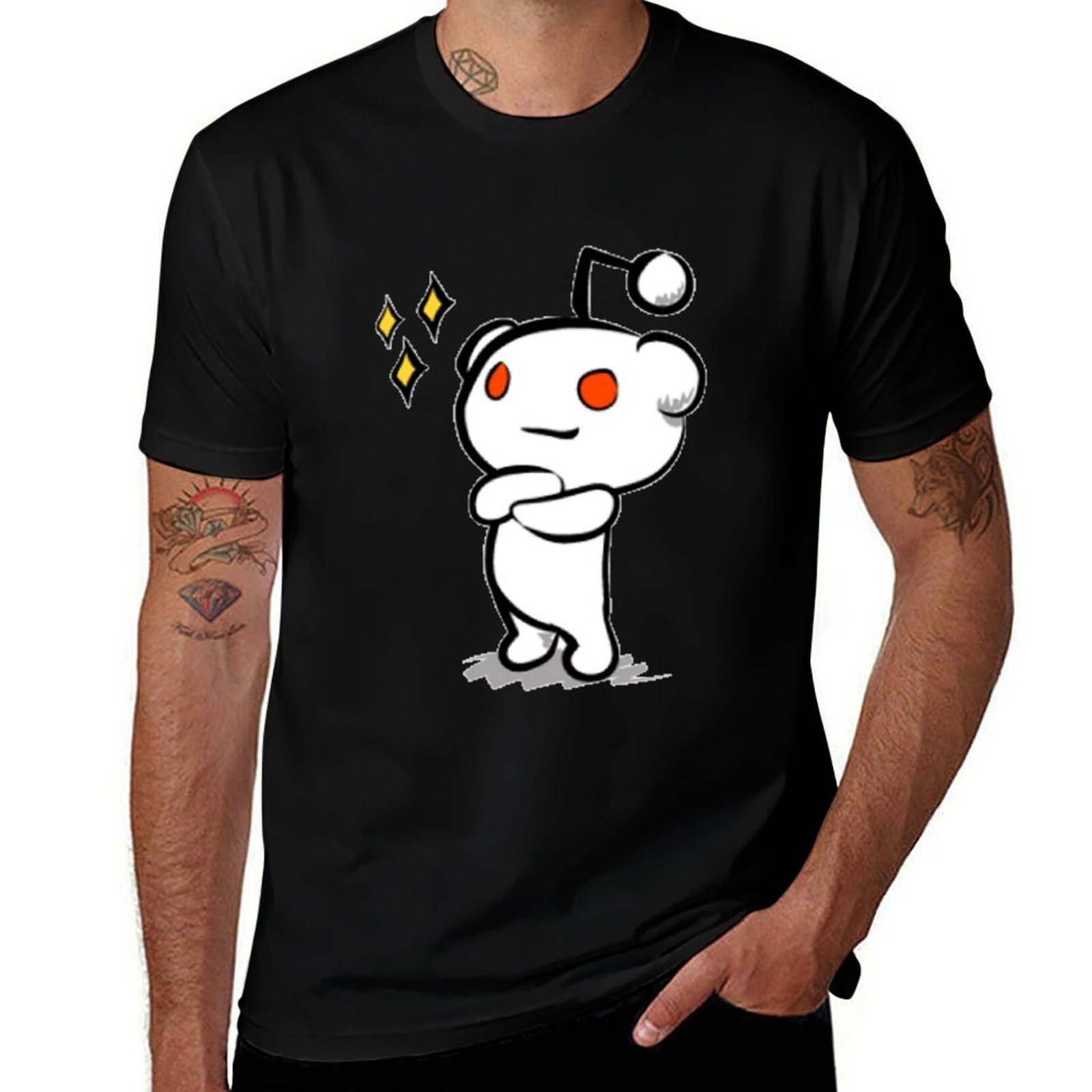 Men'S Fashion Reddit - Reddit Logosu Yeniden Tasarlanmış Tişört Erkekler