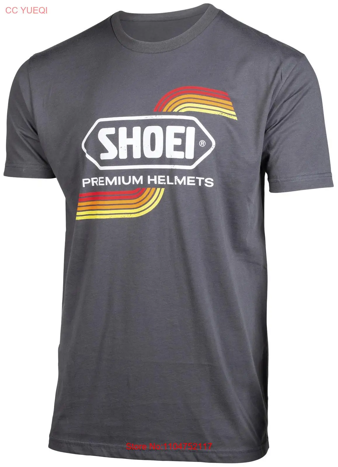 Men'S Fashion X - Shoei Vintage Tişört X Büyük Gri