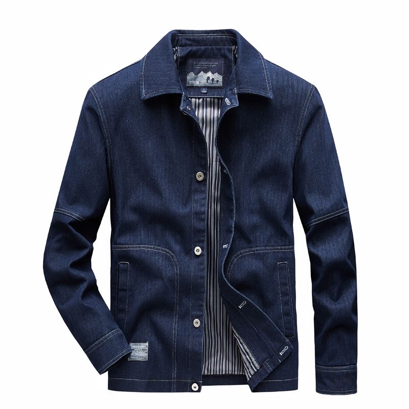 Mens Fashion Denim Jacket - Sonbahar ve Bahar Moda Trendi Amerikan