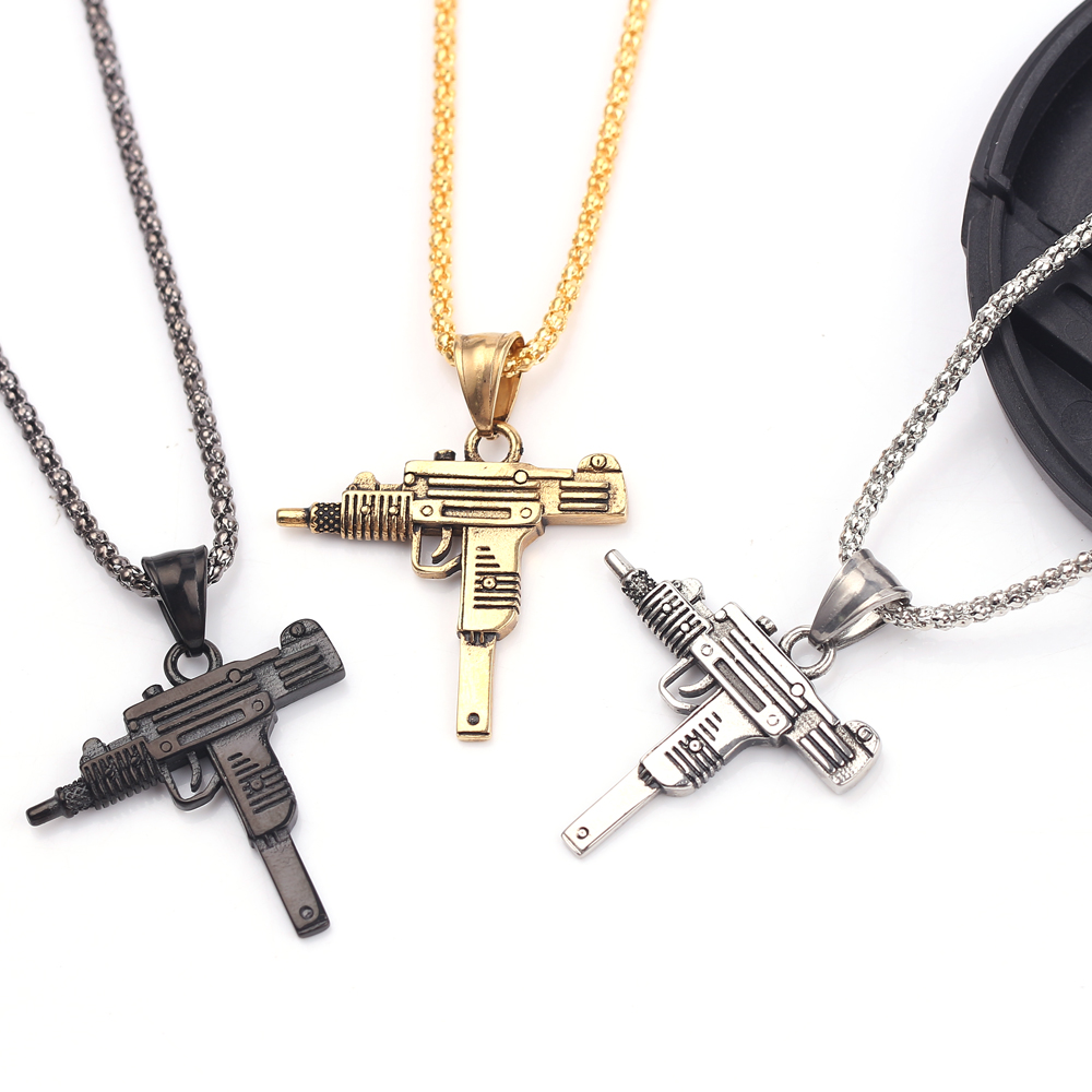 Punk Uzi Tabanca Makineli Tüfe - Men'S Fashion Jewelry incelemesi ve fiyatı