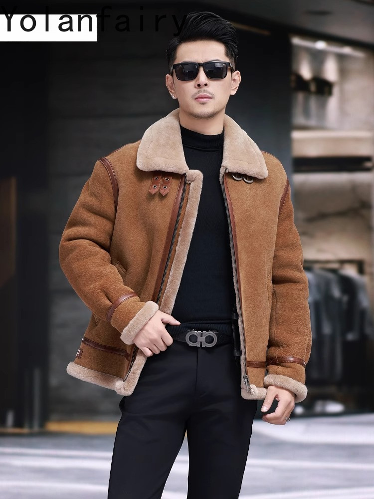 YOLANFAIRY Yüksek Kaliteli Ger - Men'S Fashion Leather Jacket incelemesi ve fiyatı