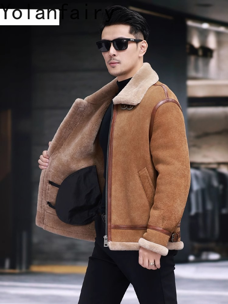 YOLANFAIRY Yüksek Kaliteli Ger - Men'S Fashion Leather Jacket incelemesi ve fiyatı