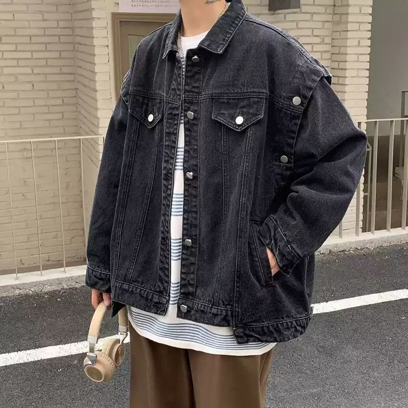 Günlük Düğmeli Bol Erkek Kot C - Mens Fashion Denim Jacket incelemesi ve fiyatı