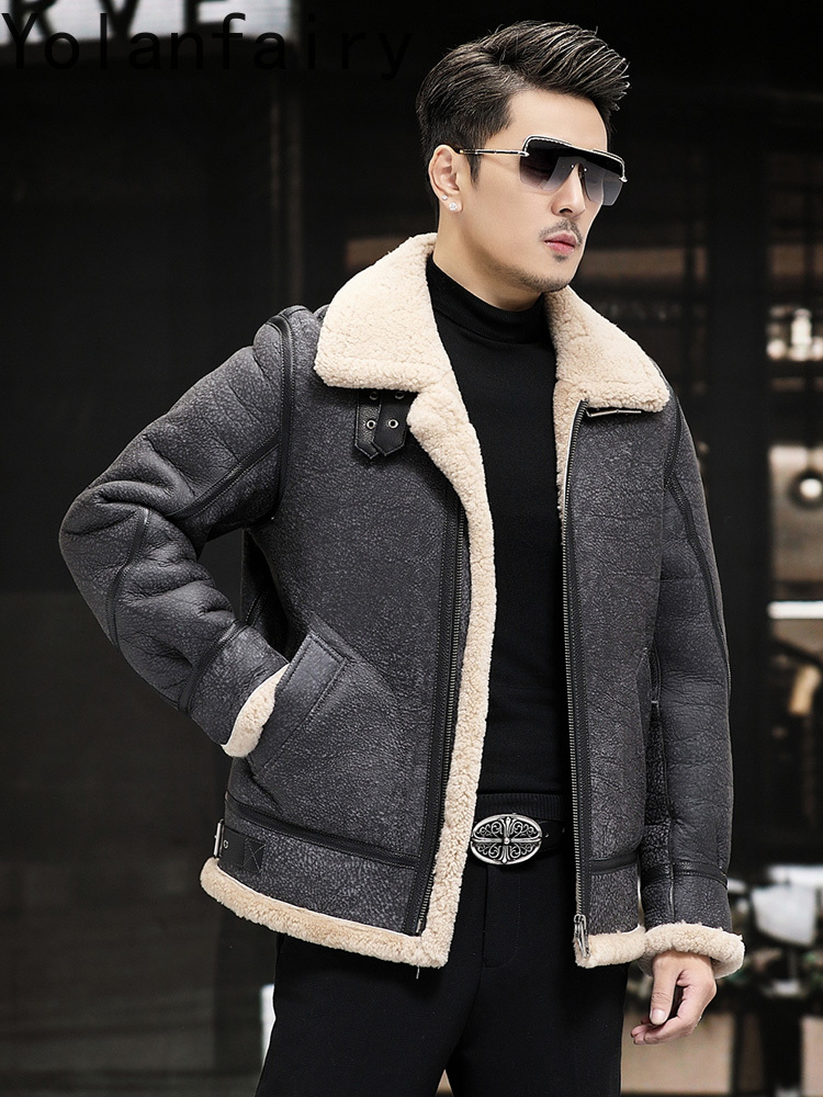 YOLANFAIRY Gerçek Deri Ceketle - Men'S Fashion Leather Jacket incelemesi ve fiyatı