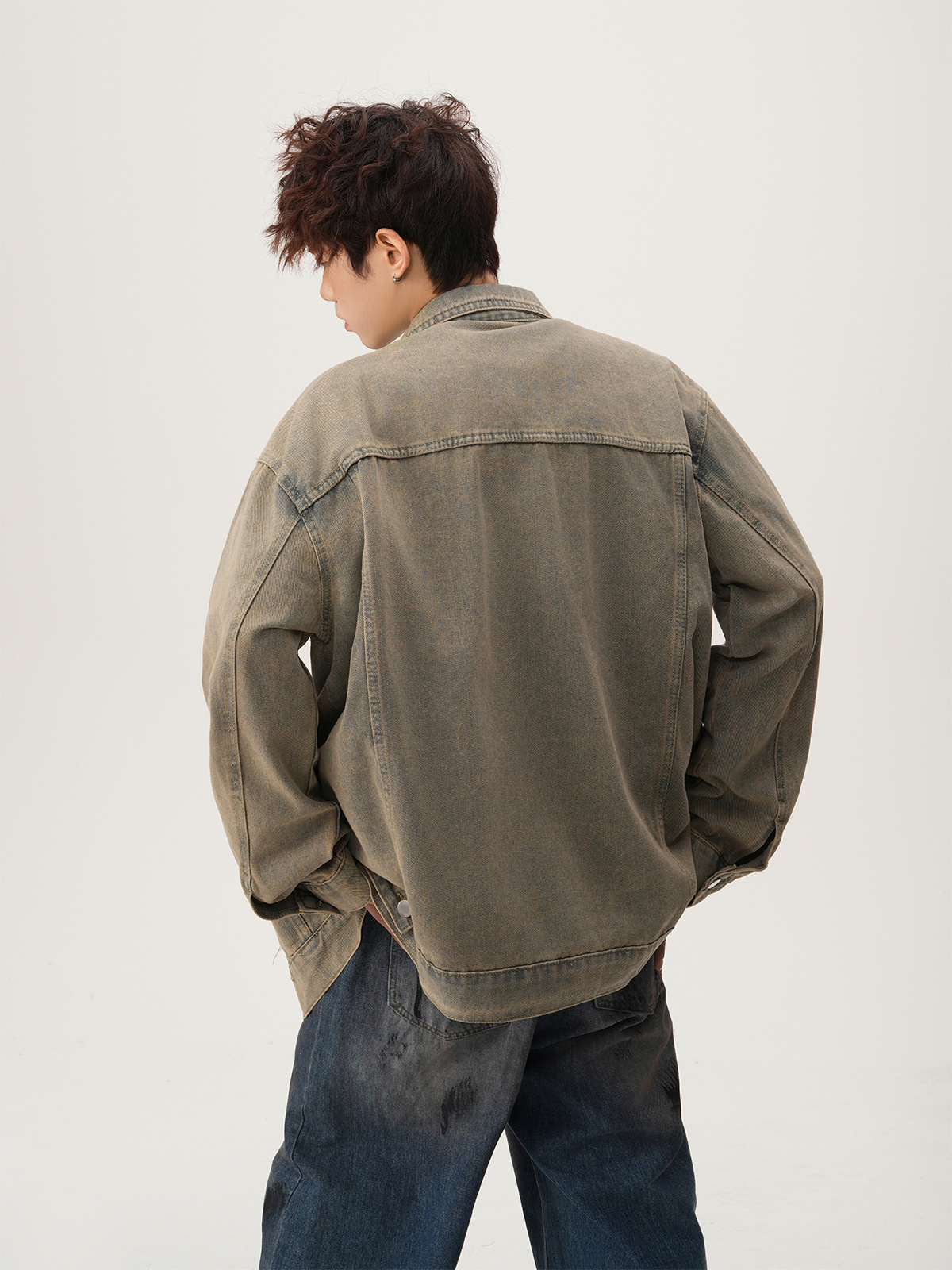 Amerikan High Street Yırtık Ko - Mens Fashion Denim Jacket incelemesi ve fiyatı