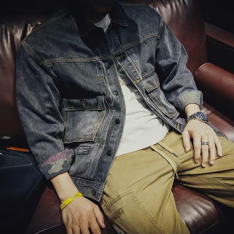 Yüksek kaliteli erkek Denim ce - Mens Fashion Denim Jacket incelemesi ve fiyatı