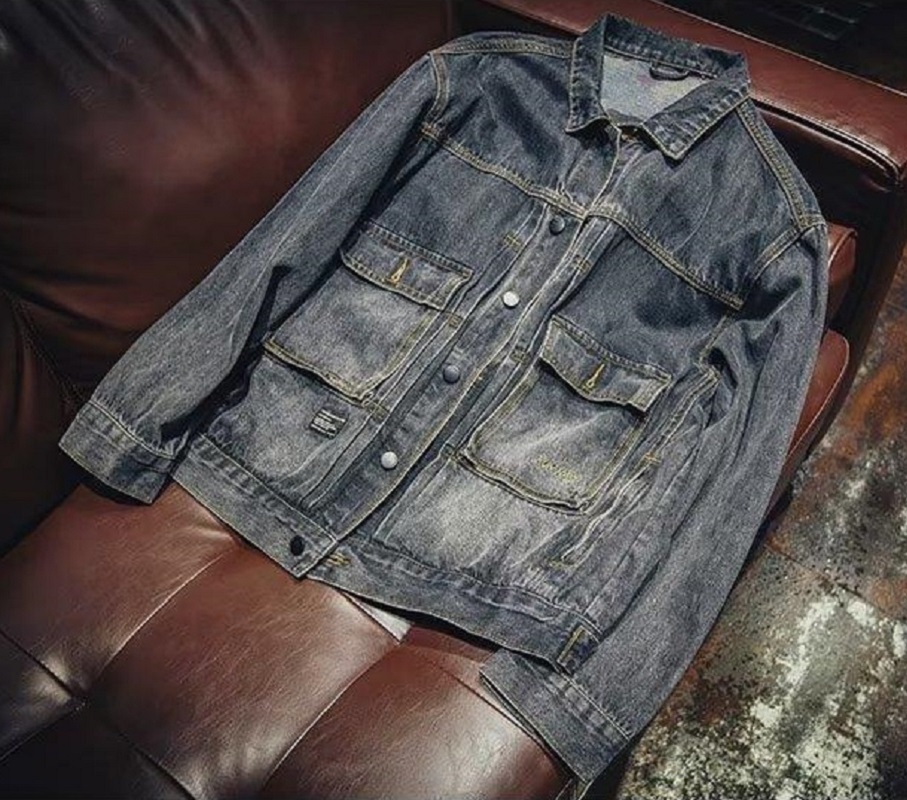 Yüksek kaliteli erkek Denim ce - Mens Fashion Denim Jacket incelemesi ve fiyatı