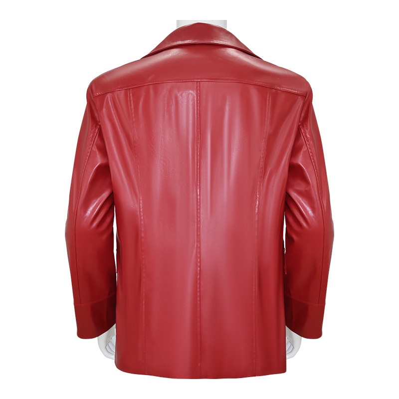 Erkek Kırmızı Deri Ceket Fight - Men'S Fashion Leather Jacket incelemesi ve fiyatı