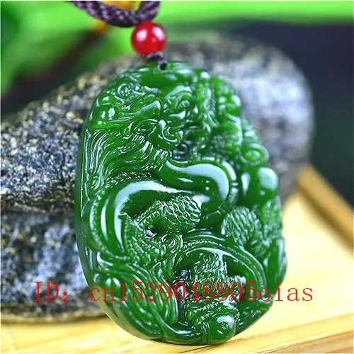 Doğal yeşil çin yeşim ejderha  - Men'S Fashion Jewelry incelemesi ve fiyatı
