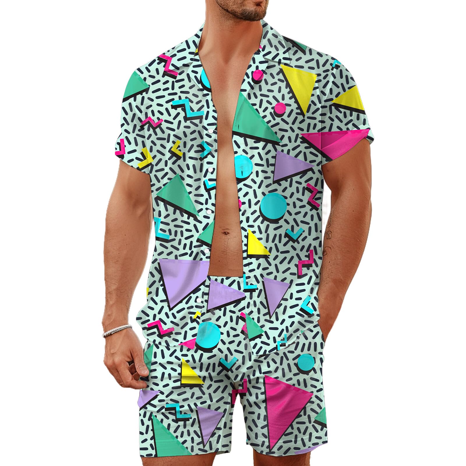 Yazlık Düzensiz Geometrik 3D B - Men'S Fashion Essentials incelemesi ve fiyatı