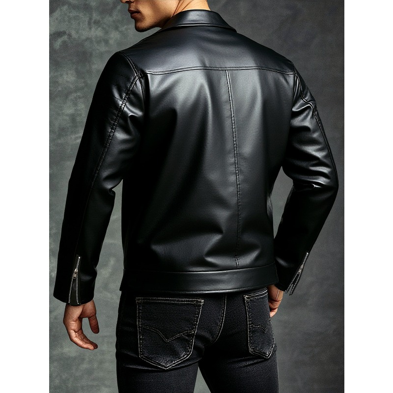 Yeni erkek Deri Ceket Moda Düz - Men'S Fashion Leather Jacket incelemesi ve fiyatı