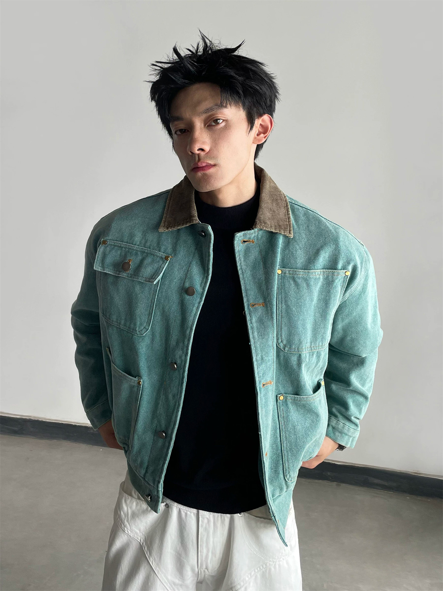 2026 Sonbahar Yeni Vintage Erk - Mens Fashion Denim Jacket incelemesi ve fiyatı