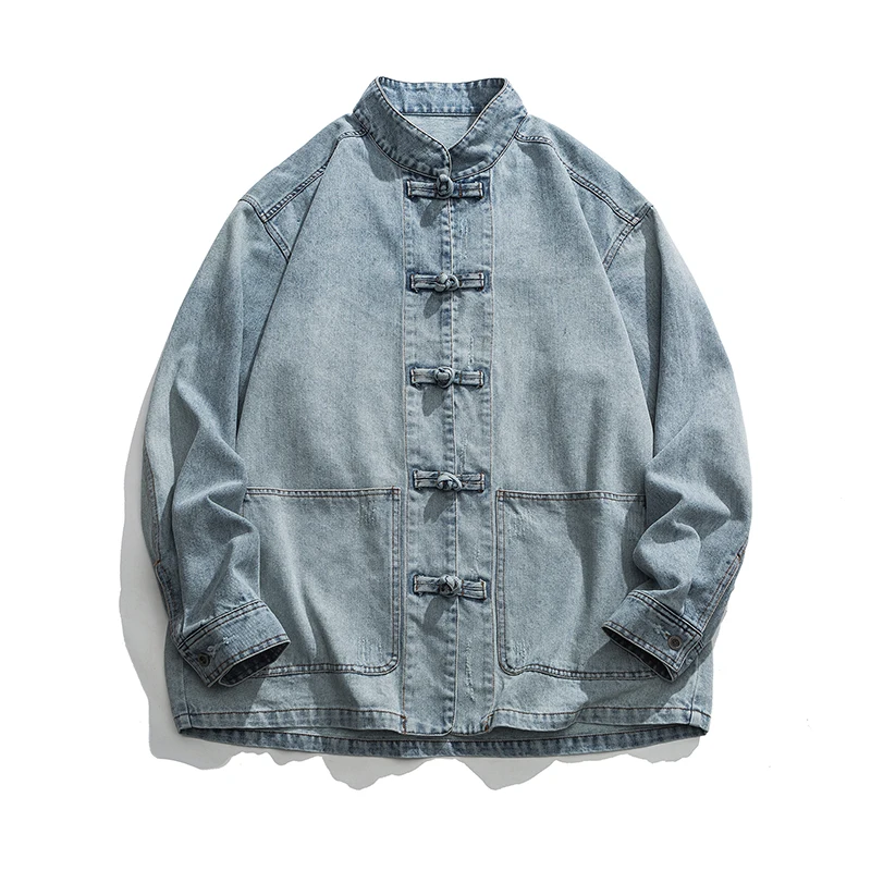Çin Tarzı Denim Ceket Erkekler - Mens Fashion Denim Jacket incelemesi ve fiyatı