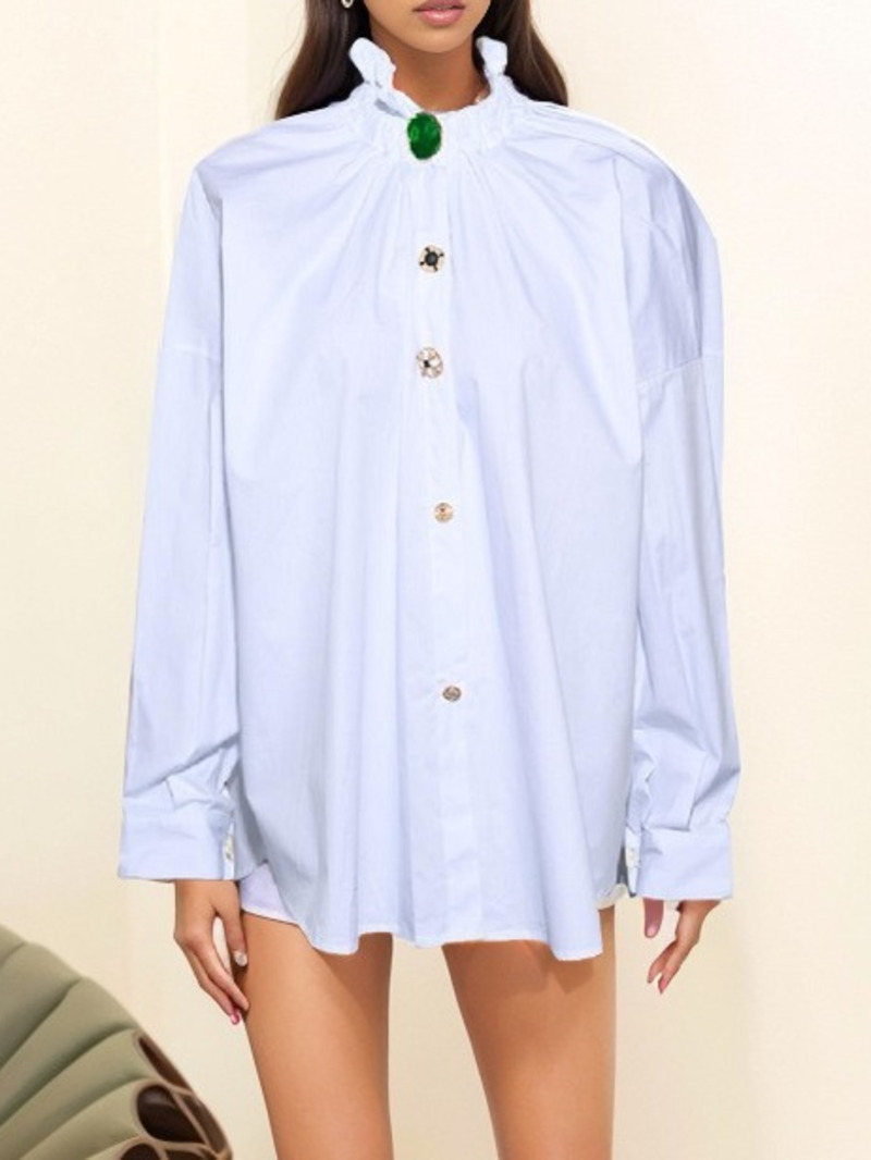 Büyük Düğmeli Kadın Bluzu, Yen - Men'S Fashion X incelemesi ve fiyatı