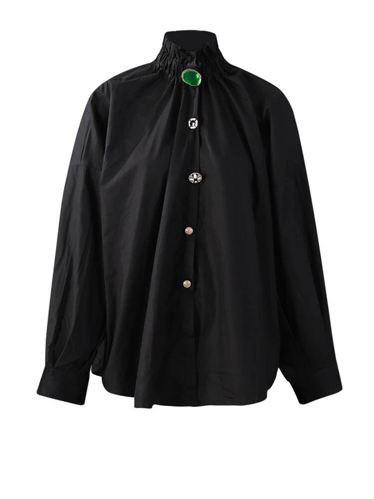 Büyük Düğmeli Kadın Bluzu, Yen - Men'S Fashion X incelemesi ve fiyatı