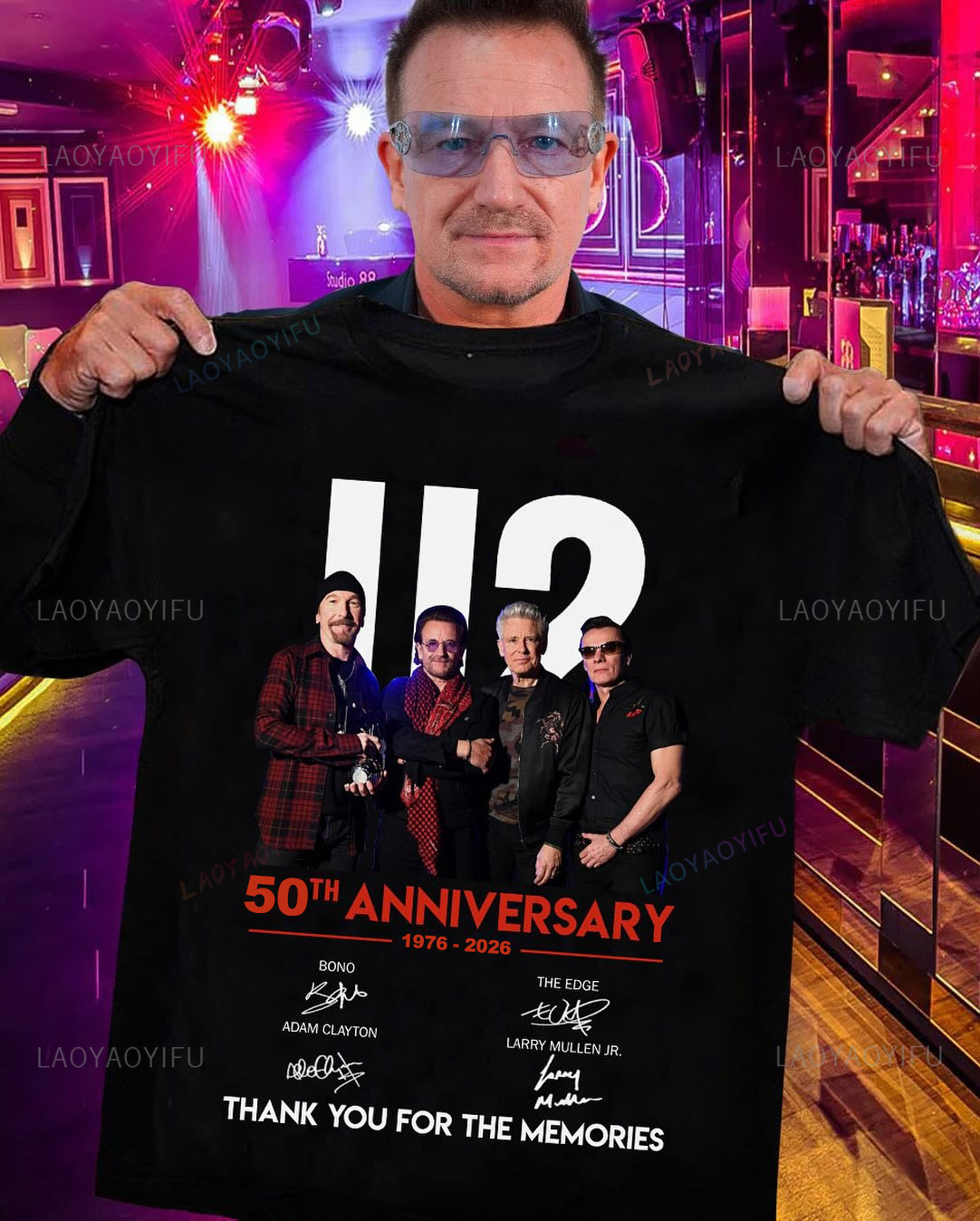 U2 Band 50 Yıldönümü Grafik Ti - Men'S Fashion Over 50 incelemesi ve fiyatı
