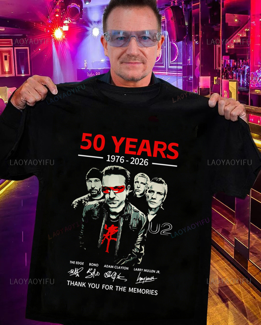 U2 Band 50 Yıldönümü Grafik Ti - Men'S Fashion Over 50 incelemesi ve fiyatı