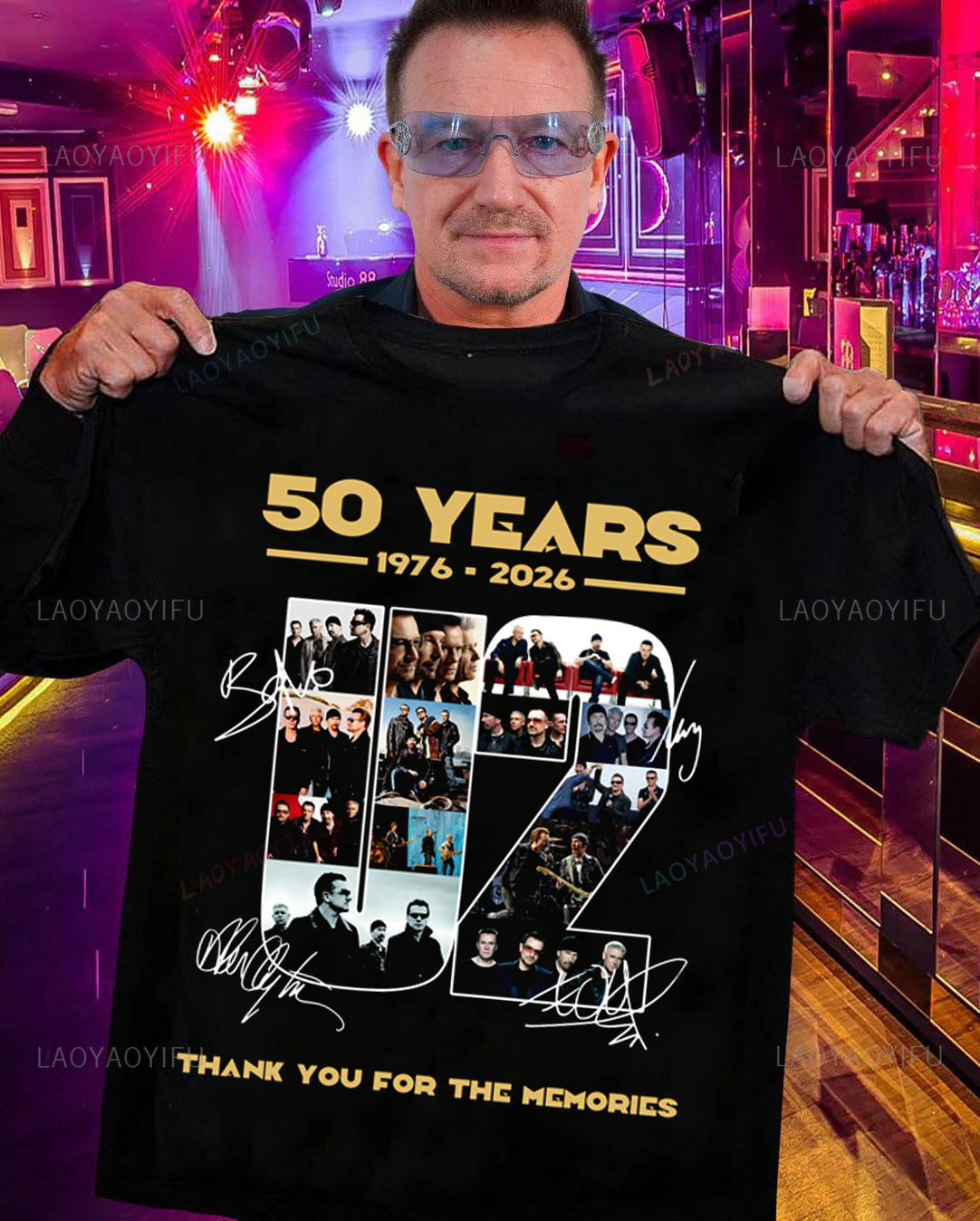 U2 Band 50 Yıldönümü Grafik Ti - Men'S Fashion Over 50 incelemesi ve fiyatı