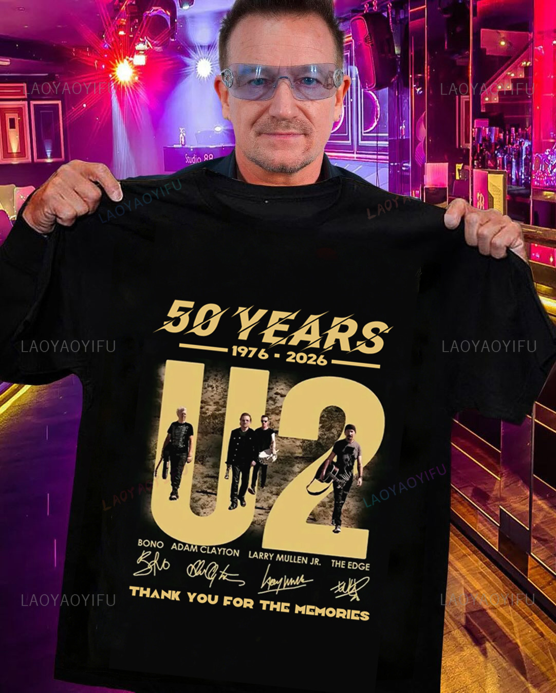 U2 Band 50 Yıldönümü Grafik Ti - Men'S Fashion Over 50 incelemesi ve fiyatı
