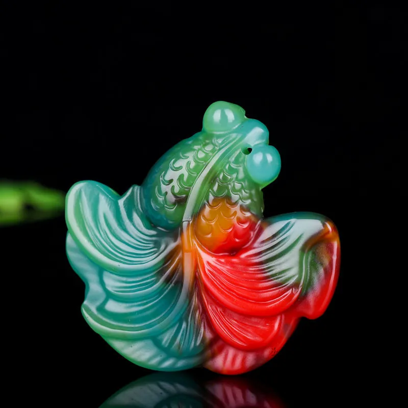 Çin doğal renk yeşim Goldfish  - Men'S Fashion Jewelry incelemesi ve fiyatı